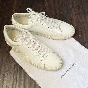 Oliver Cabell Low 1 White Leather Sneakers